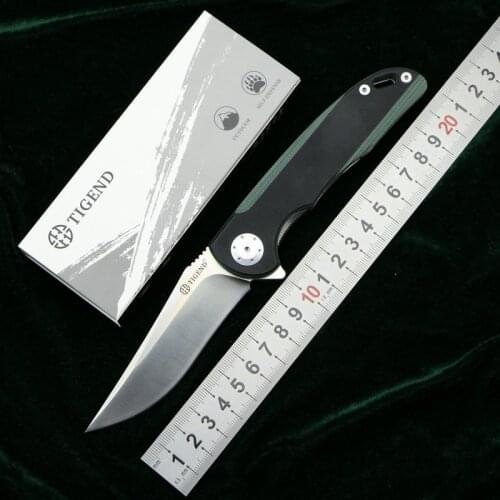TIGEND CF1011 Tactics folding knife D2 blade G10 + steel handle camping hunting outdoor survival pocket Kitchen knives edc tools