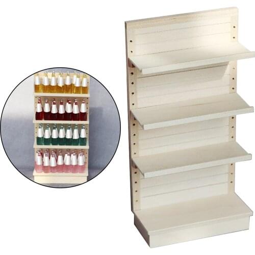 1/12 Dollhouse Rack Storage Shelf Holder for Furniture Kitchen Decor