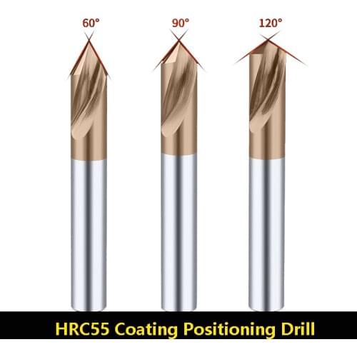 BEYOND HRC55 Positioning Bit Center Drill Coated Tungsten Steel Fixed Point Drilling Carbide Aolly CNC 60° 90° 120° 1pcs