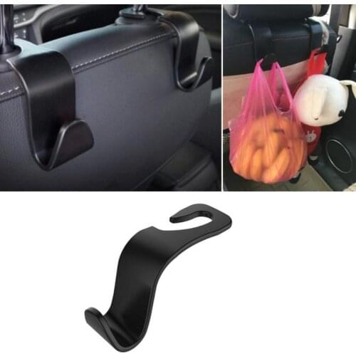 2PCS Car Hook Seat Hook SUV Back Seat Headrest Hanger Storage Mount Storage Holder Simple Styling Auto Bag Hanger Accessories