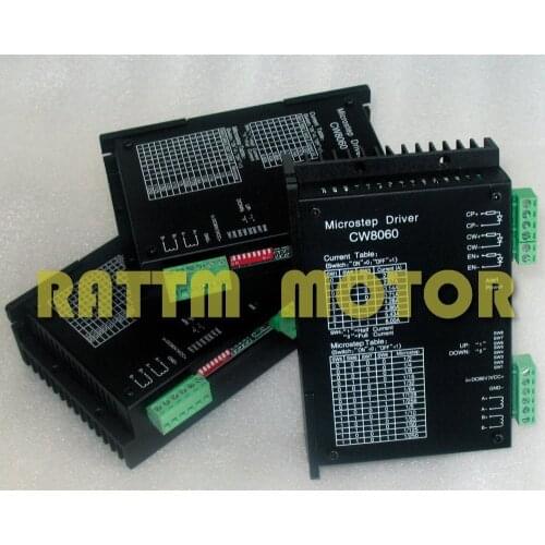 2019 Time-limited 3pcs cw8060 Stepper Motor Driver Cnc Stepper Controller Kit 80V/DC 6A 256 Microstep for CNC Router Mill
