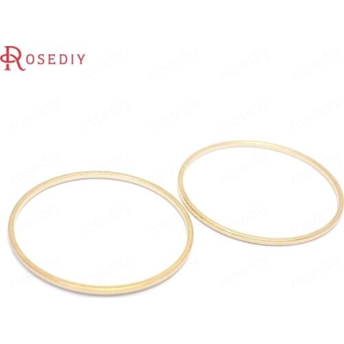 28597-2)40PCS 30MM wire thinkness 0.8-1MM,height 1MM Gold Color Brass Round Closed Rings Diy Jewelry Findings Accessories