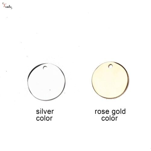 5pcs/lot Stainless Steel Round Stamping Blanks Blank Jewelry Tag Round Disc Tags Stamping Blank Round Disc Pendants 15mm