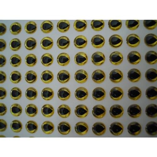 500pcs 3mm Gold Tear Drop Pupil 3D Holographic Fish Lure Eyes Lure Making For Crankbait Hard bait