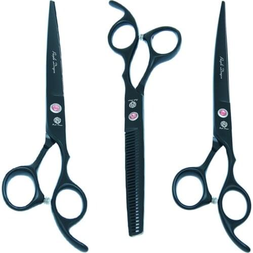 Purple Dragon 7 inch Pet Grooming Scissors Forceps Japan 440c Steel Dog Cutting Shears Thinning Tijeras Dog Accessories B0032B