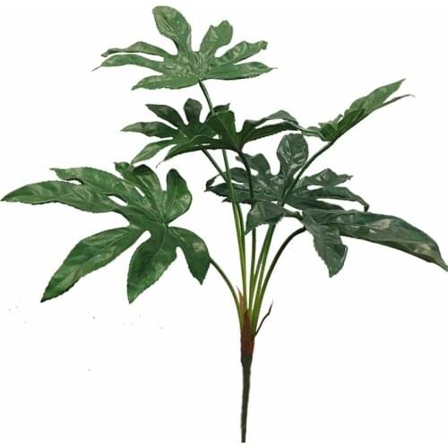 78cm 7 Fork Tropical Tree Large Artificial Plants Fake Monstera Leaves Plastic Big Palm Leafs Green Tree Branch For Home Decor