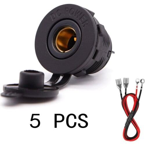 5PCS Motorcycle EU Cigarette Lighter Power Adapter EU Type Power Adapter with For BMW Motorcycle Powerlet Din Hella Socket Plug