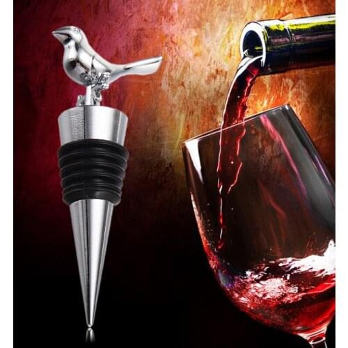 DHL Free Shipping Wine Bottle Stopper Stainless Steel Love Bird Wine Stopper Bridal Wine Pourer Vinhos Stoppers Wedding Gift