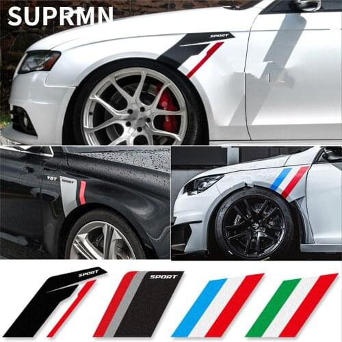 Car wheel eyebrow decorative stickers fender SPORT three-color decals personality creative scratches cover car stickers