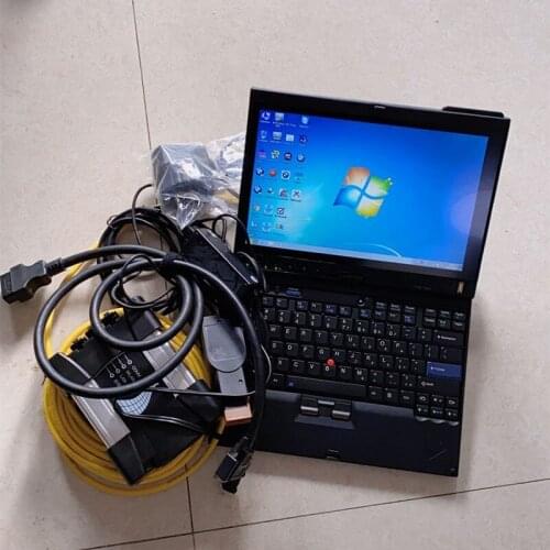 For BMW ICOM NEXT A+B+C laptop x200t touch screen 4g with 2020.12 newest software 500gb hdd diagnostic programming tool