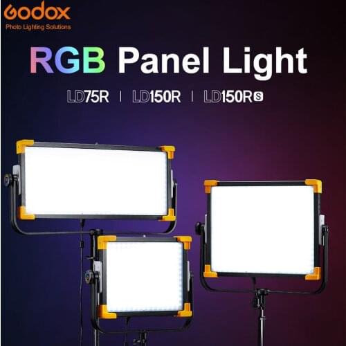 Godox LD75R LD150R LD150RS RGB LED Video Light Photography Lighting 2500K-8500K Dimmable Panel Light Lamp