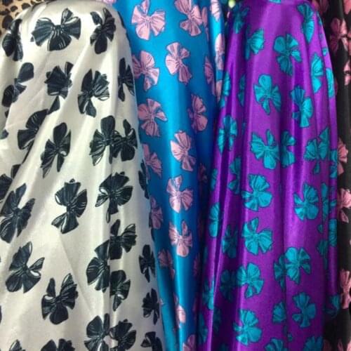 Cosplay Lining Soft Satin fabric leaf DIY Material craft knotbow glossy Polyester Charmeuse Fabric