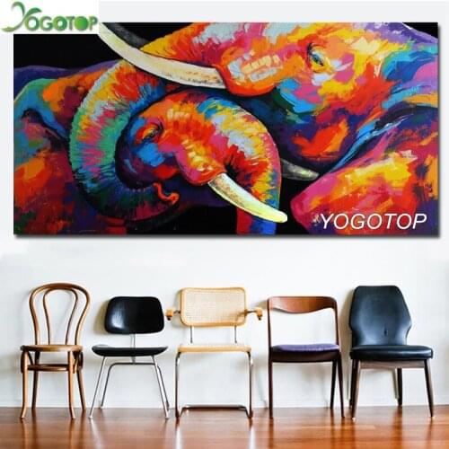 Colorful elephants diy diamond painting Animal puzzle mosaic sale diamant painting large diamond embroidery full art YY2948