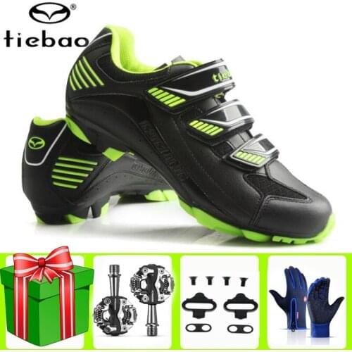 Tiebao Men Cycling Shoes Sapatilha Ciclismo MTB Spd Pedals Sneakers Breathable Self-locking Athletic Riding Mountain Bike Shoes