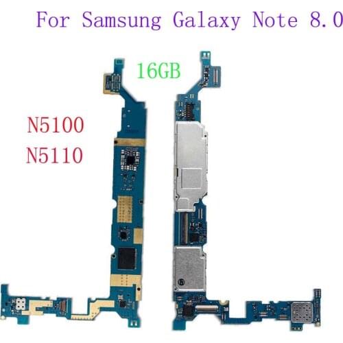 Tested Full Working Original Unlocked Board For Samsung Galaxy Note 8.0 N5100 N5110 16GB Motherboard Europe Version Chips Logic