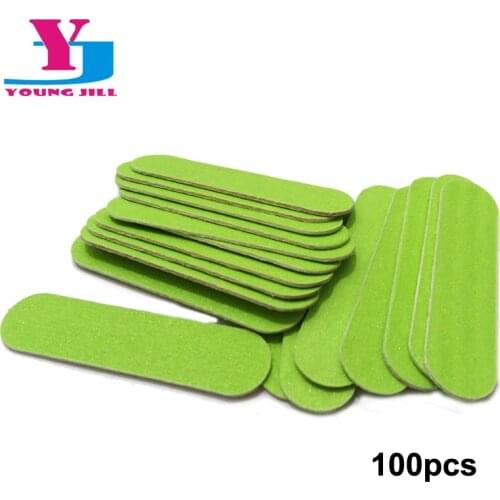 100Pcs/Lot Cute Mini Nail File Sanding Paper Buffers Block Double Side Nail Files Beauty Artificial Tools Supplier Free Shipping