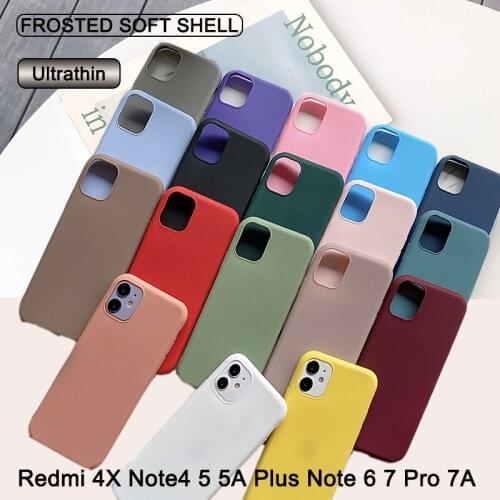 For Xiaomi Mobile Phone Redmi 7 6 5 Plus 4 4X 5A 6A Case Soft Silicone Cover Red Note 6 7 Pro 7A