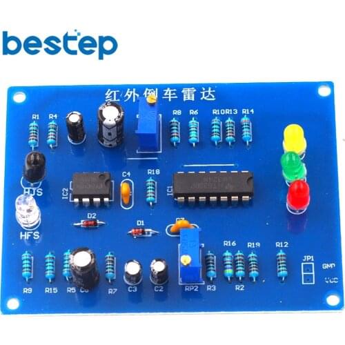 Infrared Parking Sensor kit Infrared Reversing Speed Reminder Electronic Assembly Debugging DIY