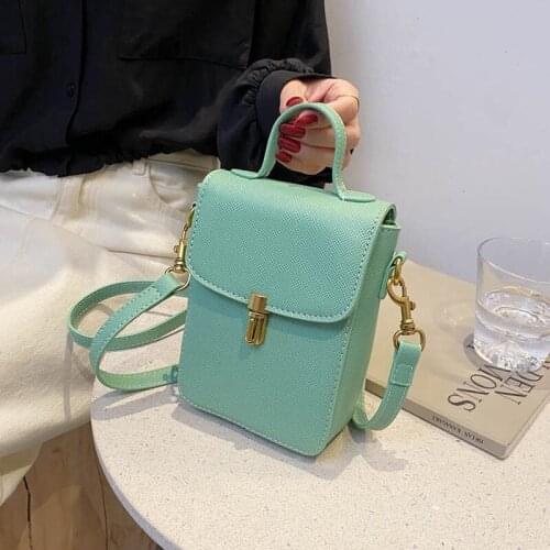 Solid Color Simple Chain Small PU Leather Crossbody Bags for Women 2021 Summer Shoulder Cross Body Bag Ladies Handbags