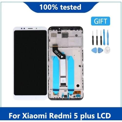 Original For Xiaomi Redmi 5 Plus LCD Display Screen redmi5 Plus LCD Digitizer Replacement Repair 10 Touch With frame
