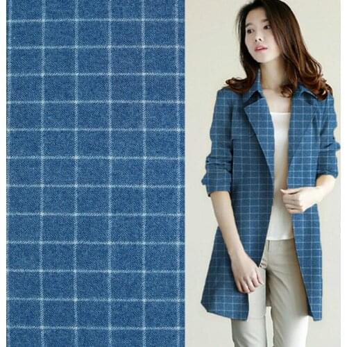 Autumn Winter Cloth Mens Womens Coats Multicolor Plaid Woolen Fabric Suit by Meter for Sewing Jackets Per Meter Home Textile