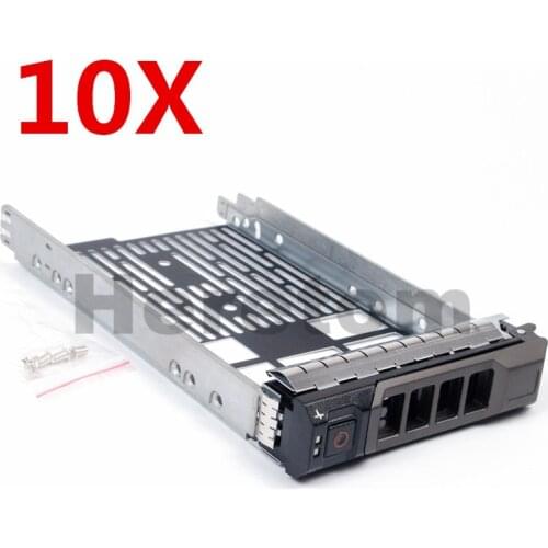10PCS 0F238F 3.5" SAS/ SATA HDD Tray Caddy G302D X968D For DELL R320 R710 R610 R410 T710 T61 T610 Hard Drive Caddy Bracket F238F