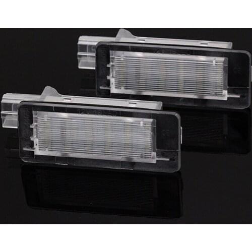 2Pcs/Set License Plate Light For Renault Espace Scenic Laguna Dacia Lodgy LED Light For Car License Number Plate Light Lamp