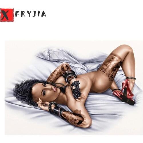 Full square Round drill Diamond embroidery Sexy fashion tattoo woman 5D DIY diamond Painting Cross Stitch Rhinestone Mosaic