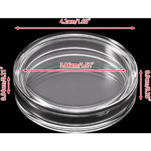 38.6mm Clear Round Acrylic Coin Capsule Storage Box Holder Case For Silver 2 oz E15B