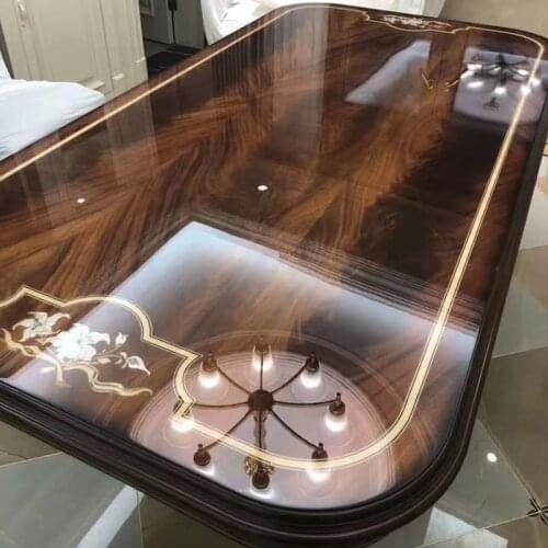 2mil Self-Adnesive Crystal Transparent Soft Furniture Protective Film On Desk Tabletop Sticker Wood High-Grade Marble Glass