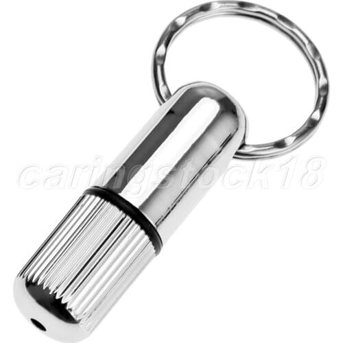 Silver Stainless Steel Cigar Puncher With Key Chain for Cigar Drilling Smoking Cigar Cutter Pocket Size Convenient to Carry