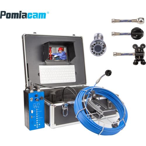 Pipe Detection System Industrial Endoscope Drain Borescope Meter Counter Sewer Inspection Voice Video Record Camera & Keyboard
