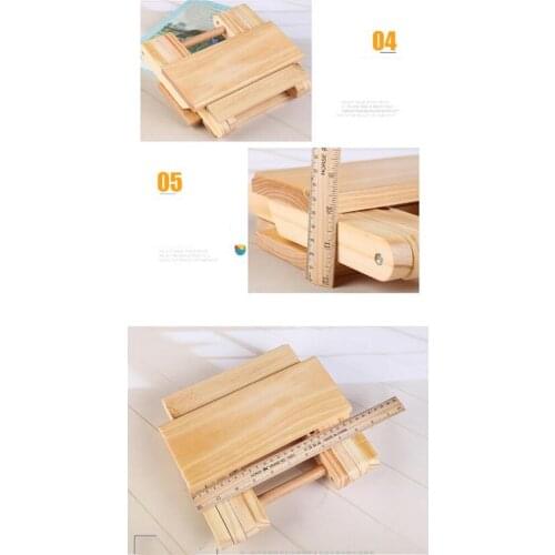 Foldable Wooden Step Stool Portable Small Chair Seat for Outdoor Fishing