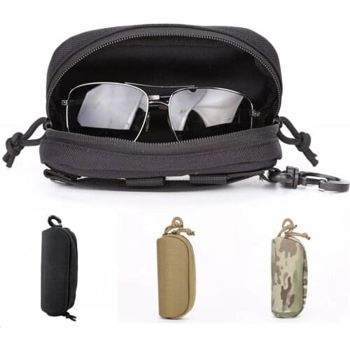 Molle Tactical Glasses Pouch Sunglasses EDC Waist Pack Utility Military Army Hunting Accessories Organizer Eyeglasses Case Bag