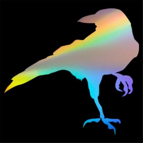 Crow Raven Animal Cartoon Sticker Decal Vinyl Car Window Windscreen Wall Home Bedroom Refrigerator Bumper XMAS Decor Gift