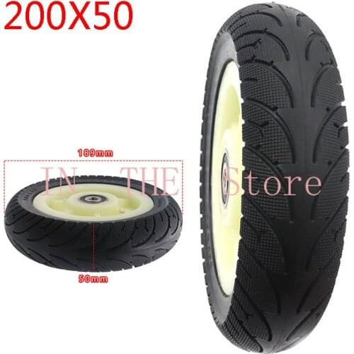 High quality 200X50 Solid TireTire with Wheel Hub 8" Explosion-proof Electric Bike Scooter Tyre for Electric Scooter Tyre Wheel