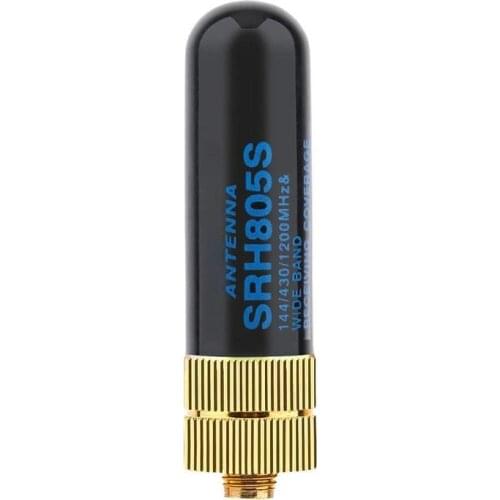 1Pc SRH805S SMA-F Thumb Antenna Dual Frequency Antenna VHF/UHF Suitable for Baofeng UV-5R 888S UV-82 Walkie-talkie