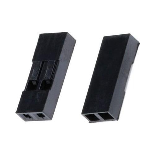 100pcs Dupont Head 2.54mm 2P 1X2P Dupont Plastic Shell Pin Head Connector Jumper Wire Cable Housing Plug Female