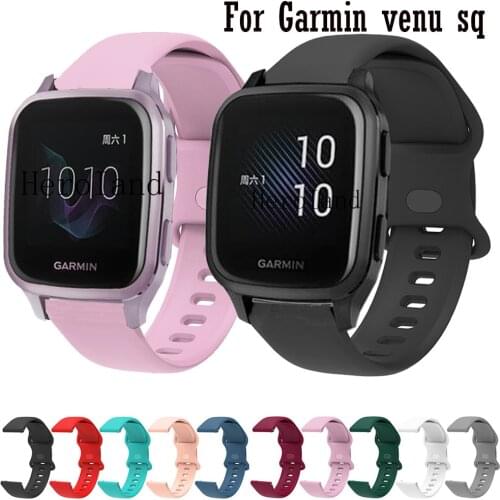 20mm 22mm Srap For Garmin venu sq / Forerunner 645 245 245M Sport Silicone Smart Wristbands For Garmin Forerunner 745 158 55