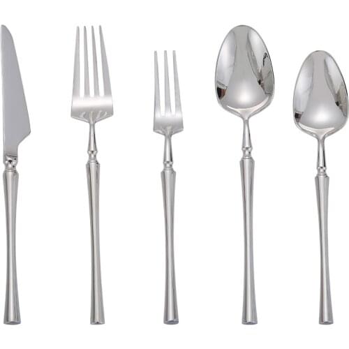 24 stainless steel tableware 304 waist western tableware Portugal tableware set hotel upscale western cutlery spoon