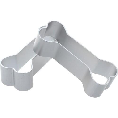 2x Dog Bone Silver Stainless Steel Baking Cookie Cutter Biscuit Cake Making Party Favor