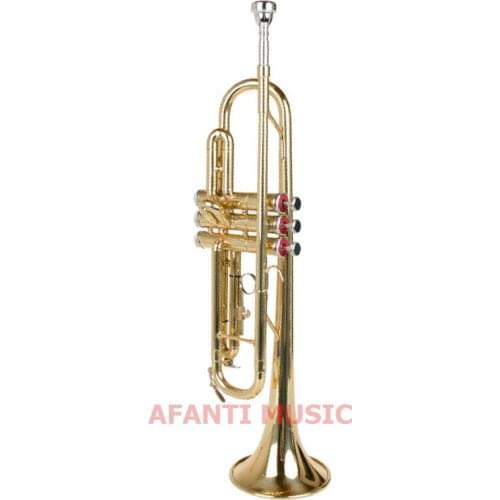 Afanti Music Bb tone / Yellow Brass / Gold Lacquer Trumpet (ATP-135)