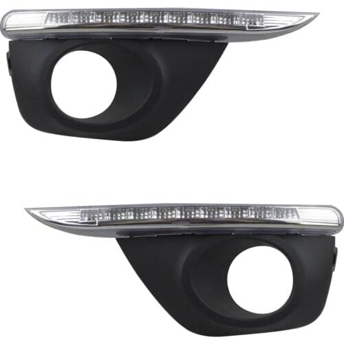 Car Flashing 1 Pair DRL LED Daytime Running Light Warning Light Fog lamp Car Accessories For Renault koleos 2011 2012 2013 2014