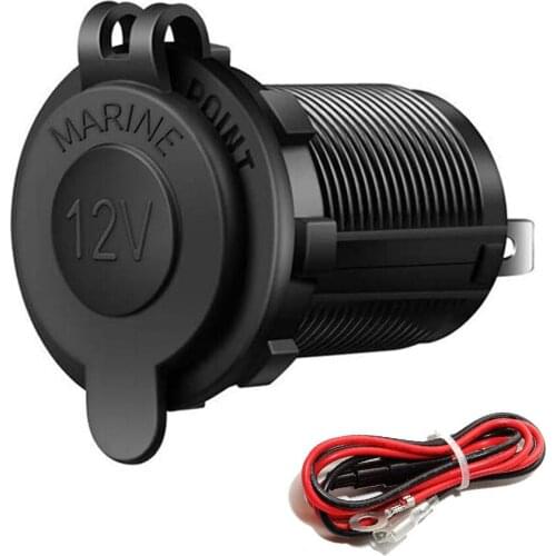 12-24V Car Cigarette Lighter Charger Socket Power Adapter for Boat Yacht RV Car Caravan Socket With Extension Cord 10A fuse