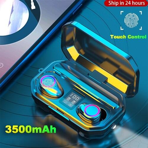 3500mAh Wireless Earphones Touch Control Bluetooth 5.0 Earphone Earbuds TWS Sport Earbud Noise Cancel LED Display Waterproof