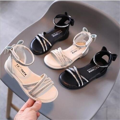 Childrens sandals 2021 summer new girls fashion diamond cute little princess shoes childrens soft soled beach shoes