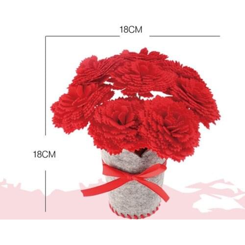 DIY Non-woven Bonsai Simulation Potted Flowers Plant Home Office Room Decor Table Ornaments can CSV