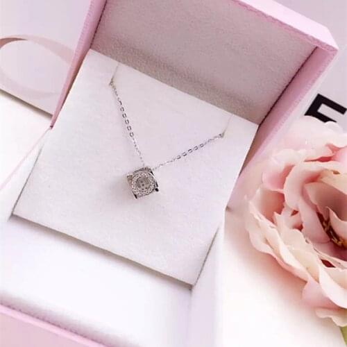 Designer Fashion 925 Sterling Silver Jewelry 3A Cubic Zirconia Party LOVE Necklace
