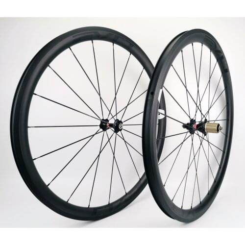 EVO 700C full carbon wheels 38mm depth 25mm width clincher/Tubular Road bike carbon wheelset with novatec hubs,UD matte finish