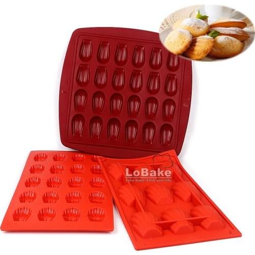 3 Designs 9 20 24 cavities Madaleine Shell Shape Silicone Cake Mold Chocolate Fondant Jelly Ice Cube Molds DIY Bakery Accessorie